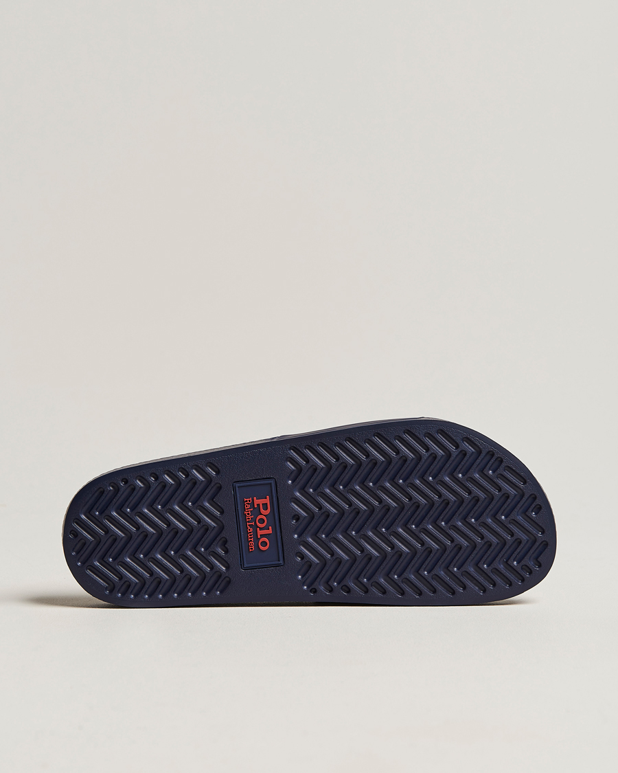 Herr | Polo Ralph Lauren Logo Slides Navy | Polo Ralph Lauren | Logo Slides Navy