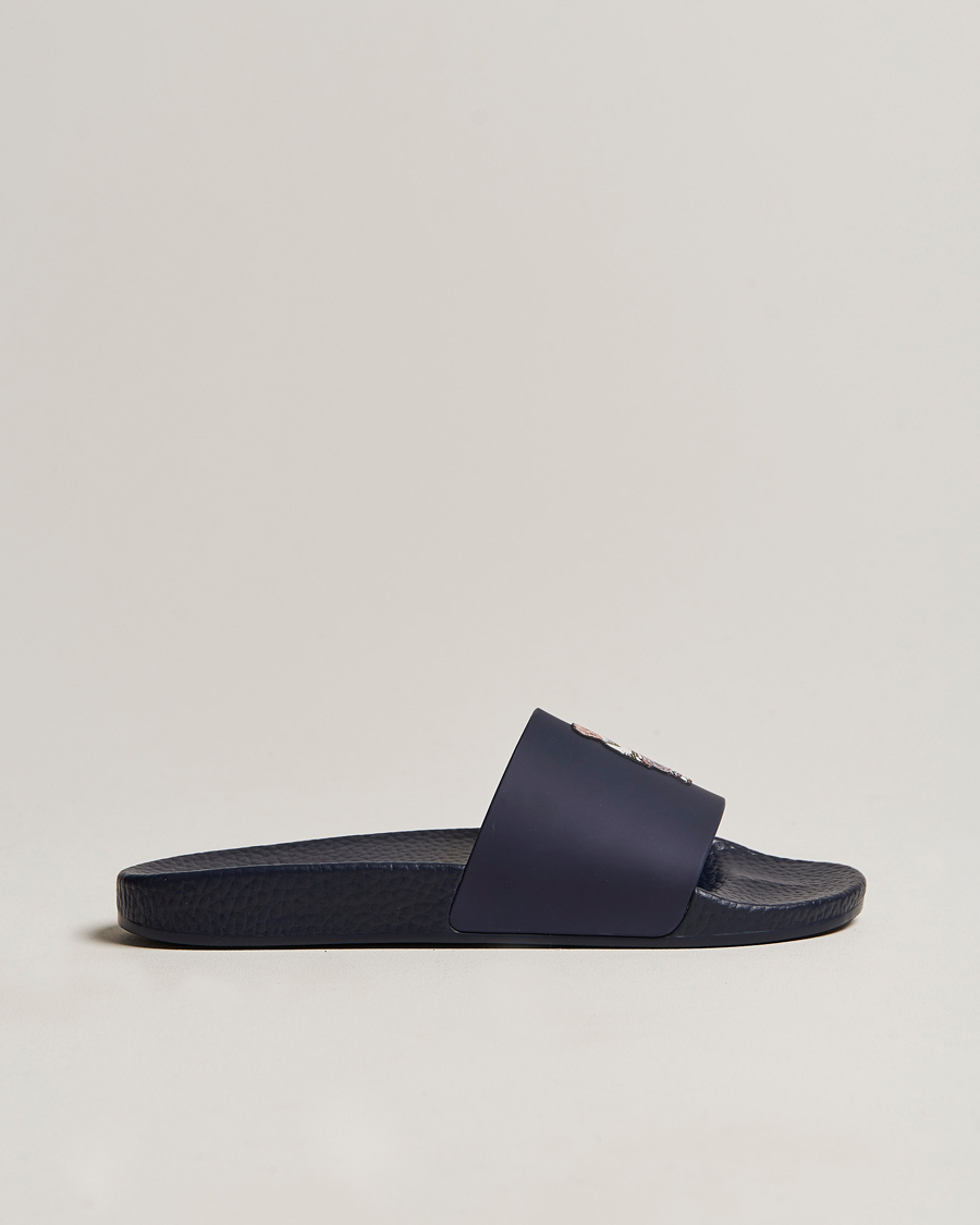 Herr | Polo Ralph Lauren Bear Slides Navy | Polo Ralph Lauren | Bear Slides Navy
