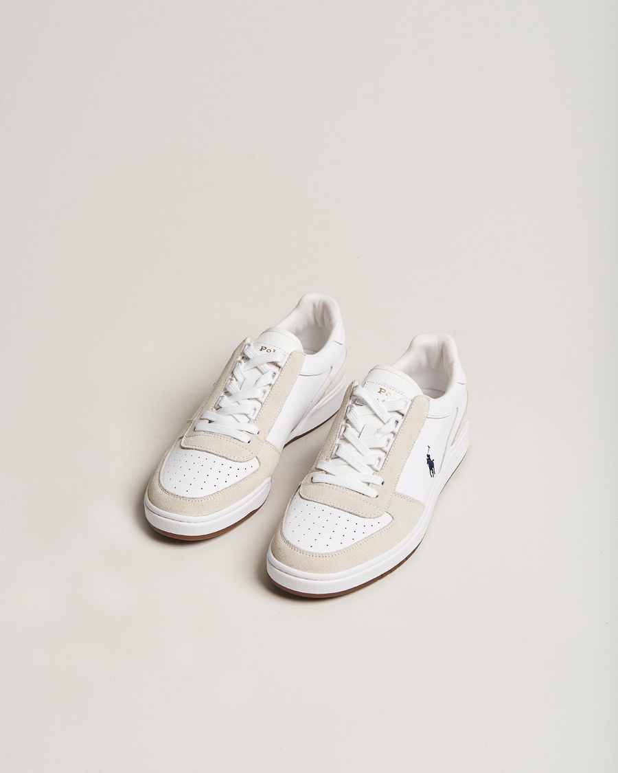 Herr | Preppy Authentic | Polo Ralph Lauren | Court Leather Sneaker White/Newport Navy