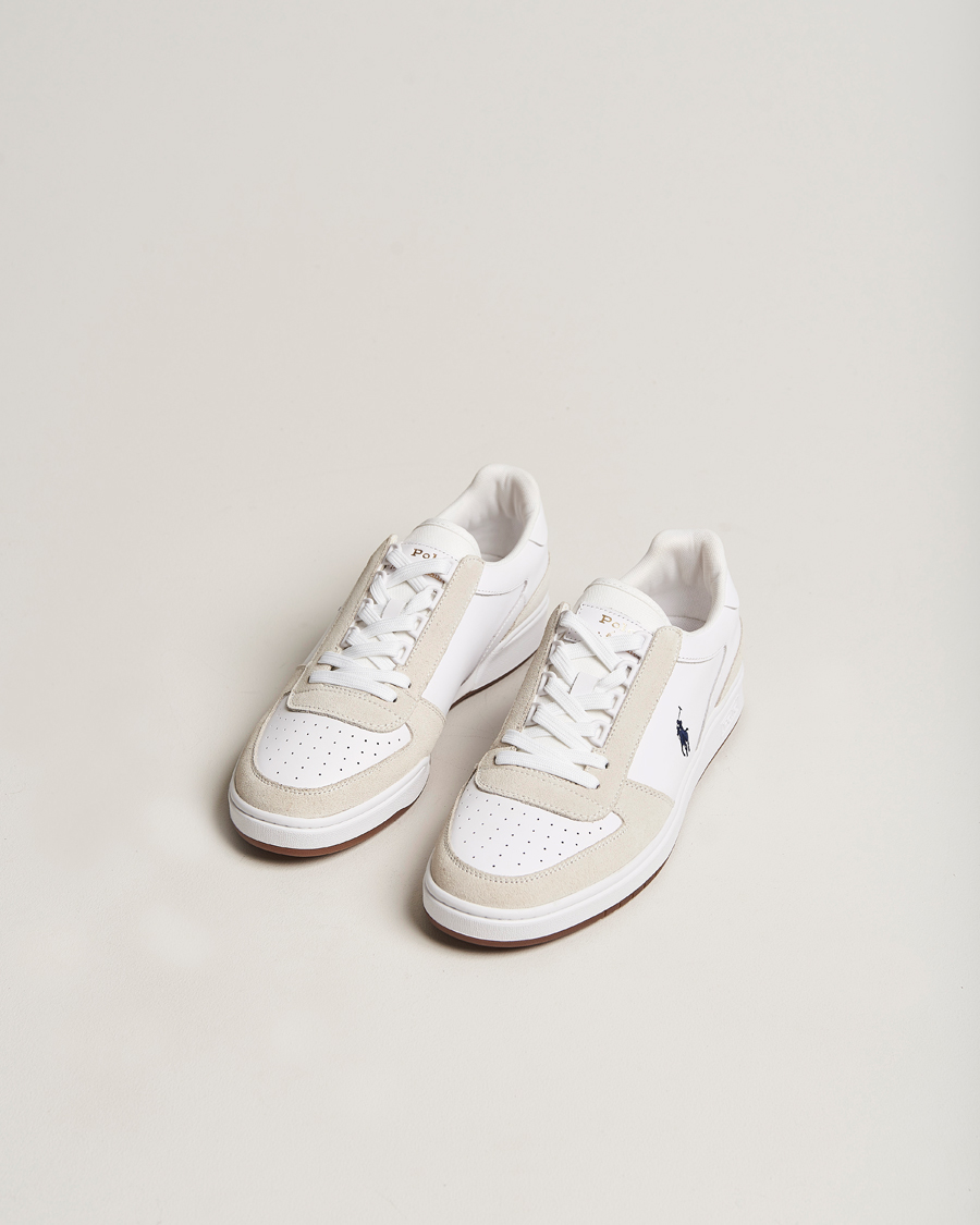 Herr | Sneakers | Polo Ralph Lauren | CRT Leather/Suede Sneaker White/Navy