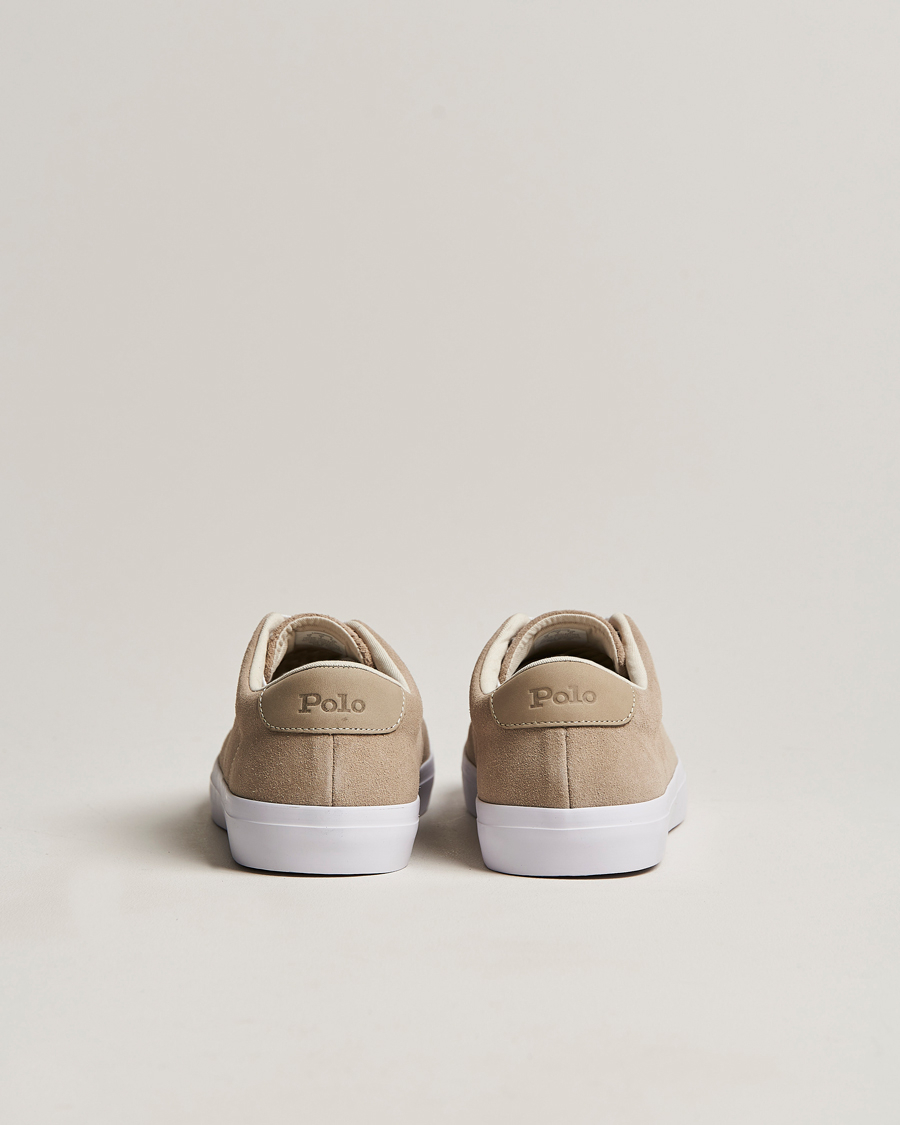 Herr | Longwood Suede Sneaker Straw Khaki | Polo Ralph Lauren | Longwood Suede Sneaker Straw Khaki