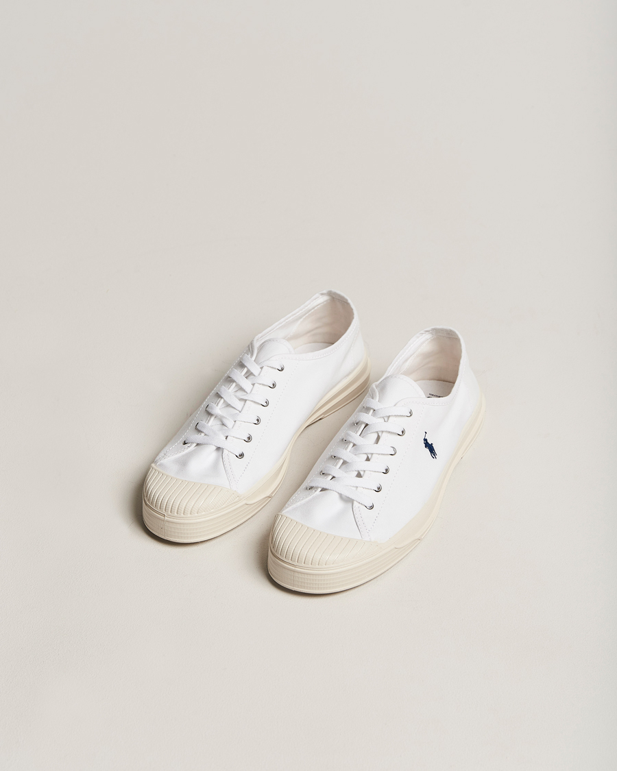 Herr | Polo Ralph Lauren Paloma Canvas Sneaker White/Navy | Polo Ralph Lauren | Paloma Canvas Sneaker White/Navy