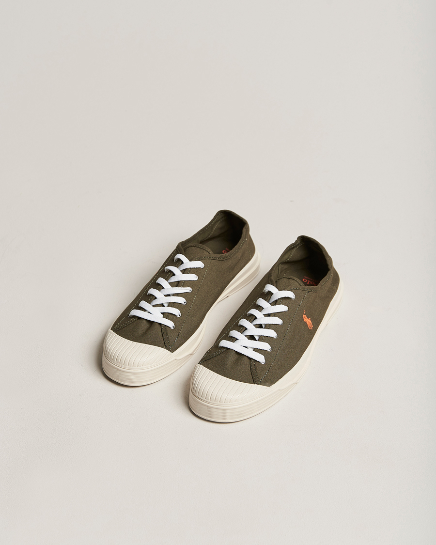 Herr | Paloma Canvas Sneaker Canopy Olive/Orange | Polo Ralph Lauren | Paloma Canvas Sneaker Canopy Olive/Orange