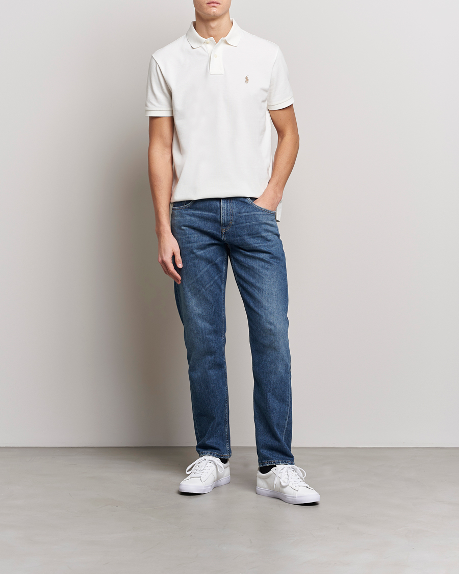 Herr | Pikéer | Polo Ralph Lauren | Custom Slim Fit Polo Deckwash White