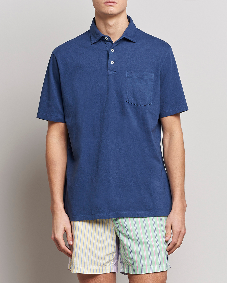 Herr | Pikéer | Polo Ralph Lauren | Cotton/Linen Polo Light Navy