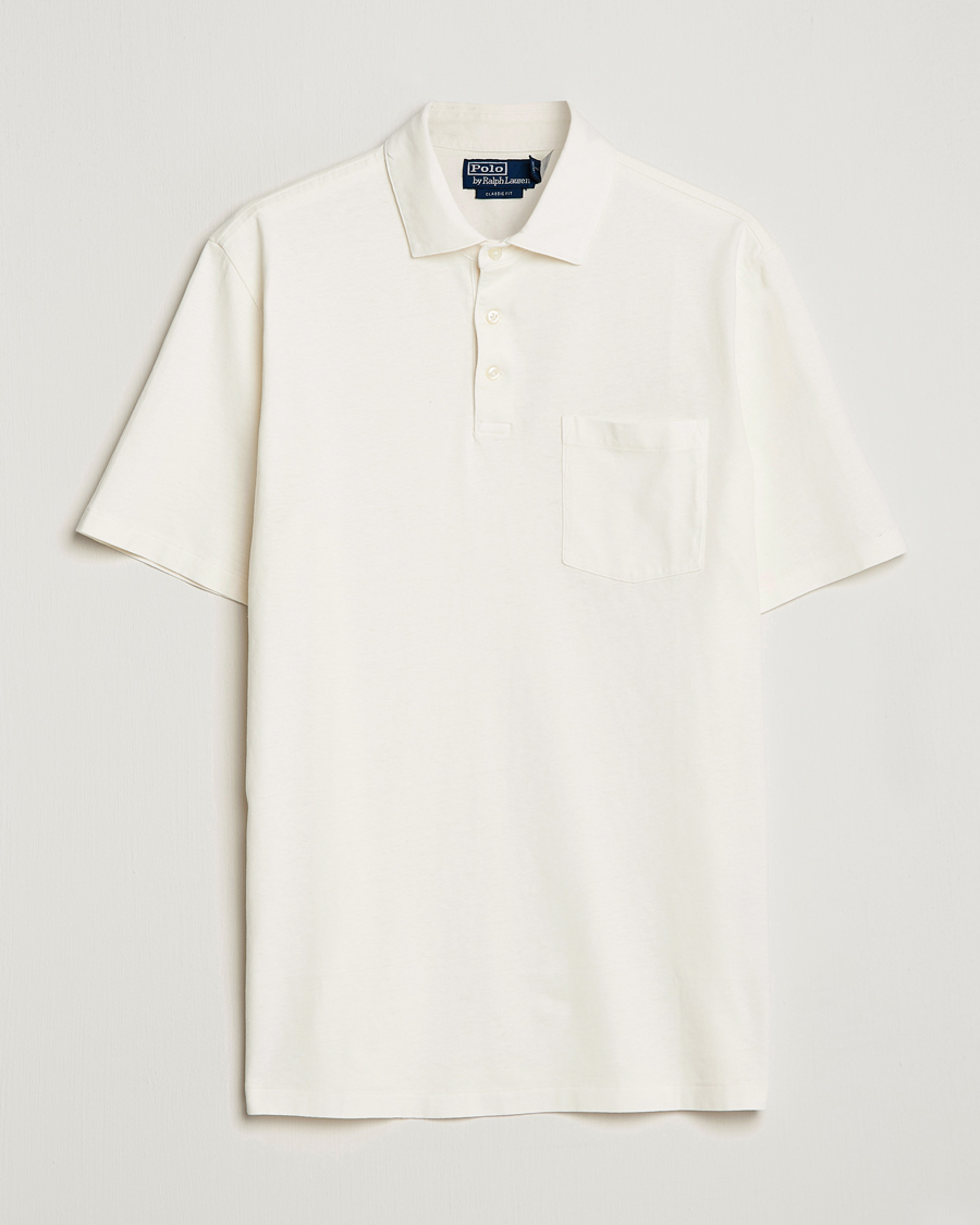 Herr | Pikéer | Polo Ralph Lauren | Cotton/Linen Polo Antique Cream