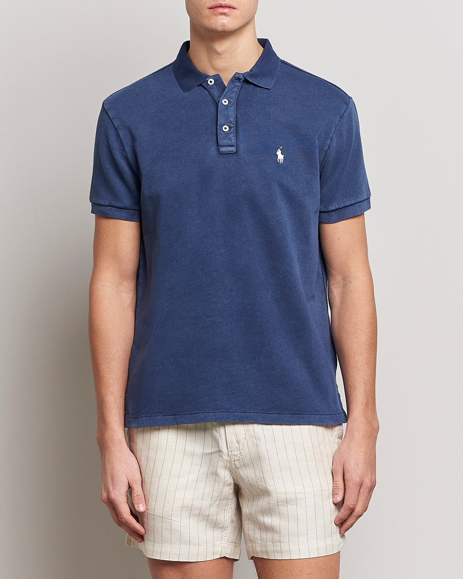 Herr | Pikéer | Polo Ralph Lauren | Custom Fit Spa Terry Polo Newport Navy