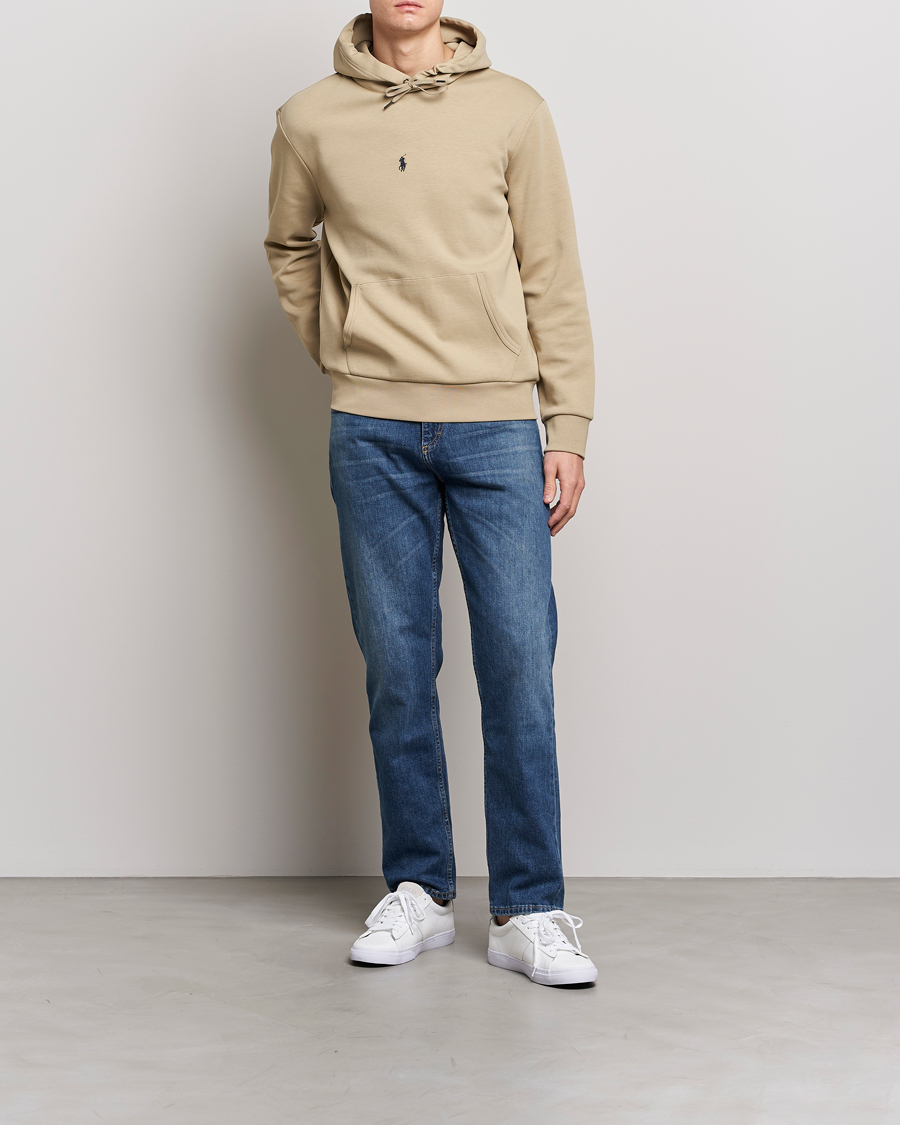 Herr | Tröjor | Polo Ralph Lauren | Double Knit Center Logo Hoodie Classic Khaki