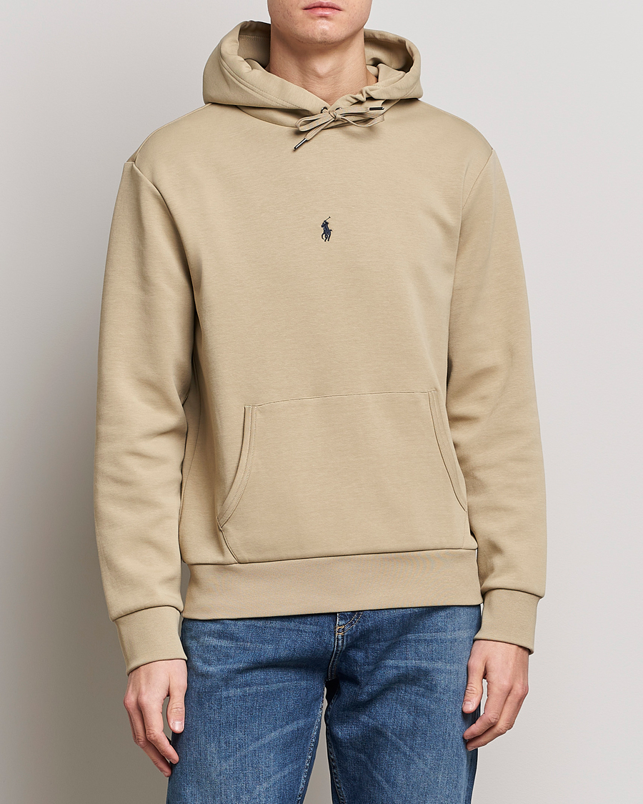 Herr | Tröjor | Polo Ralph Lauren | Double Knit Center Logo Hoodie Classic Khaki