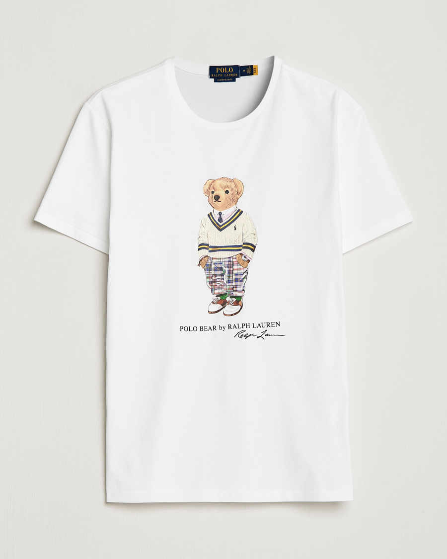 Herr | T-Shirts | Polo Ralph Lauren | Printed Heritage Bear Crew Neck T-Shirt White