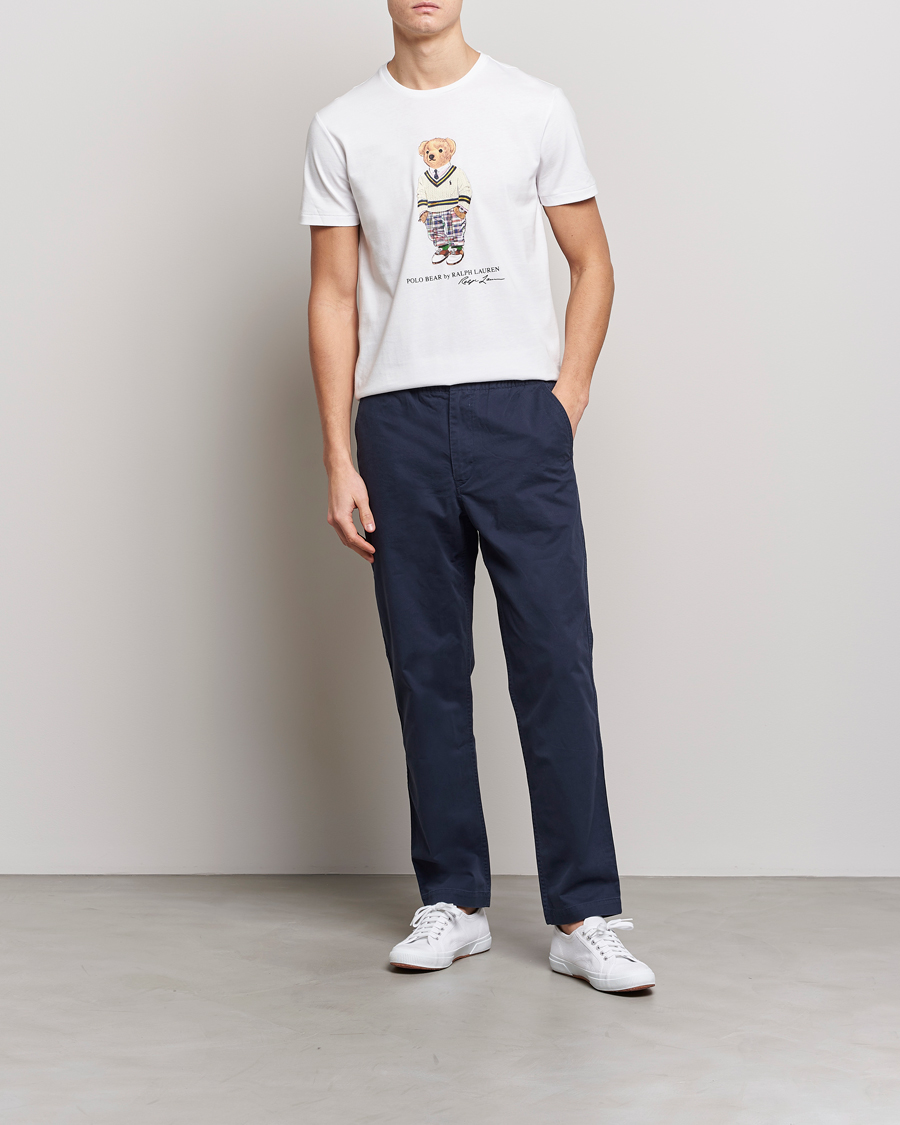 Herr | T-Shirts | Polo Ralph Lauren | Printed Heritage Bear Crew Neck T-Shirt White