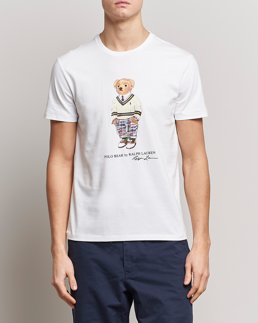 Herr | T-Shirts | Polo Ralph Lauren | Printed Heritage Bear Crew Neck T-Shirt White