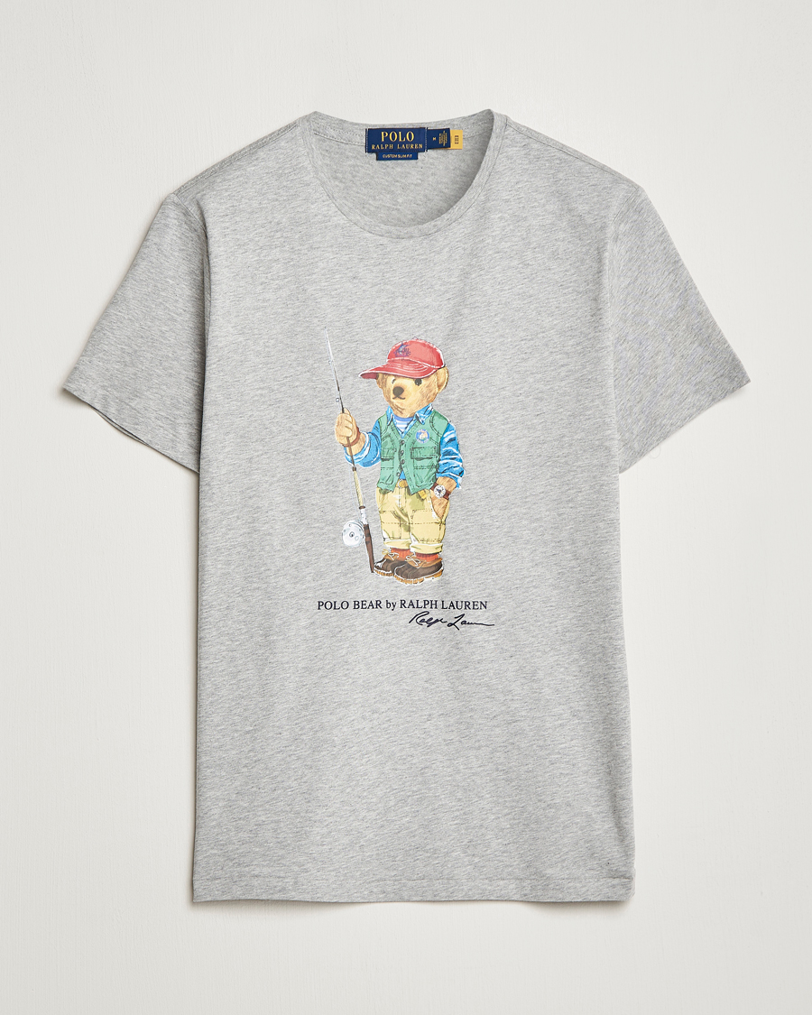 Herr | T-Shirts | Polo Ralph Lauren | Printed Heritage Bear Crew Neck T-Shirt Andover Heather