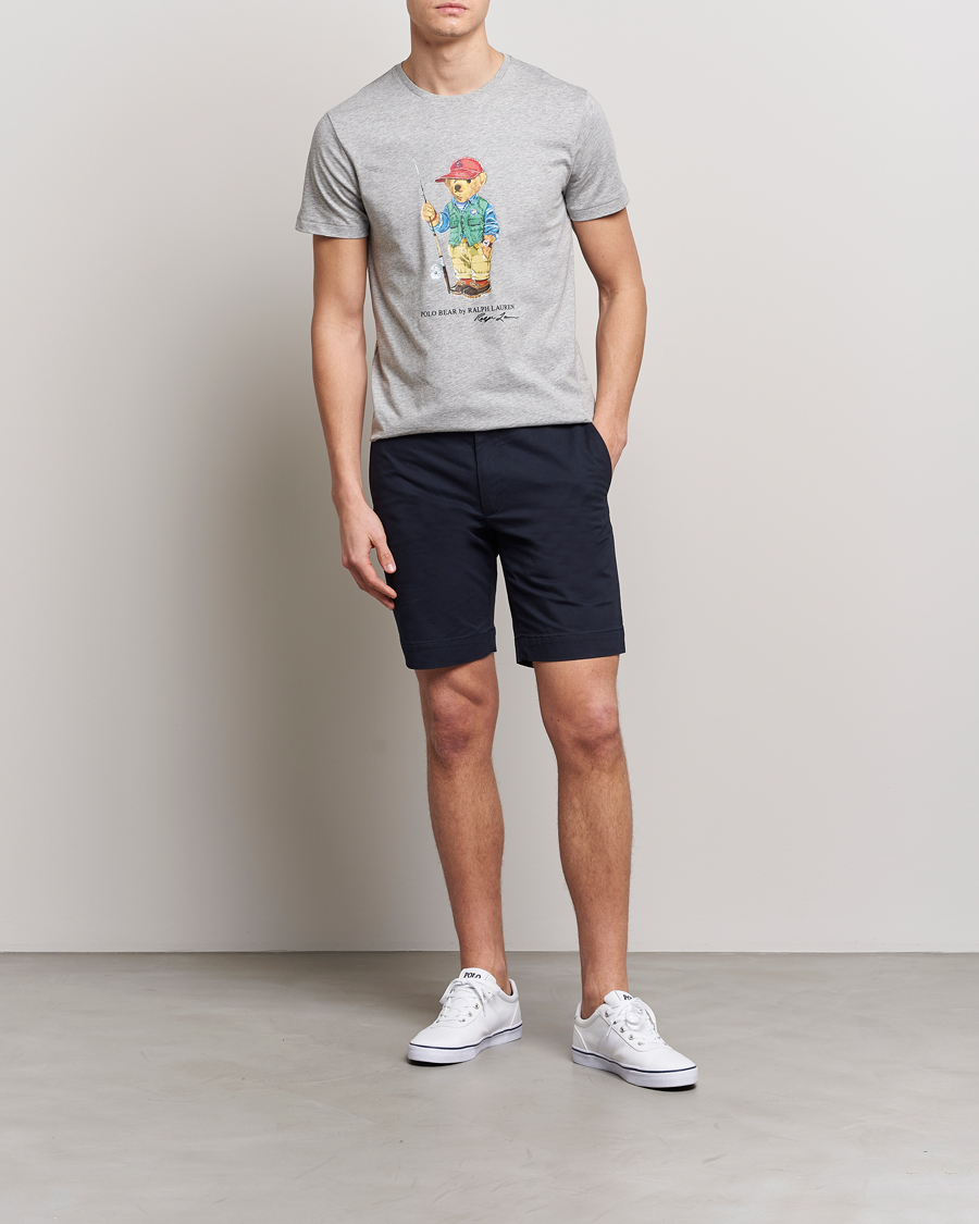 Herr | T-Shirts | Polo Ralph Lauren | Printed Heritage Bear Crew Neck T-Shirt Andover Heather