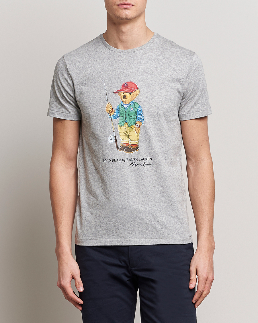 Herr | T-Shirts | Polo Ralph Lauren | Printed Heritage Bear Crew Neck T-Shirt Andover Heather
