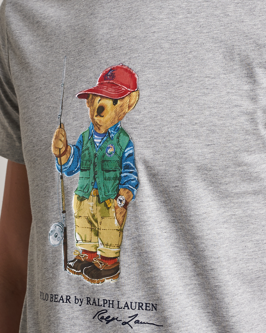 Herr | T-Shirts | Polo Ralph Lauren | Printed Heritage Bear Crew Neck T-Shirt Andover Heather