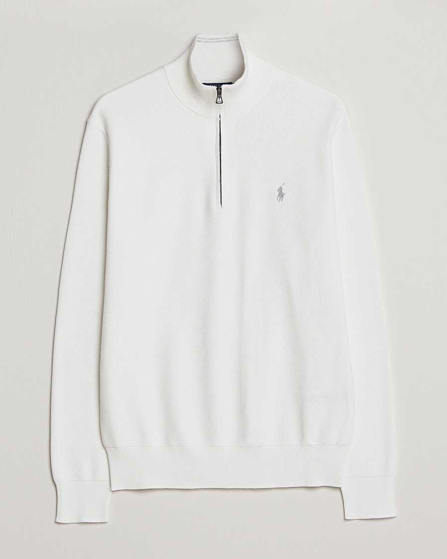 Herr | Tröjor | Polo Ralph Lauren | Textured Half-Zip Deckwash White
