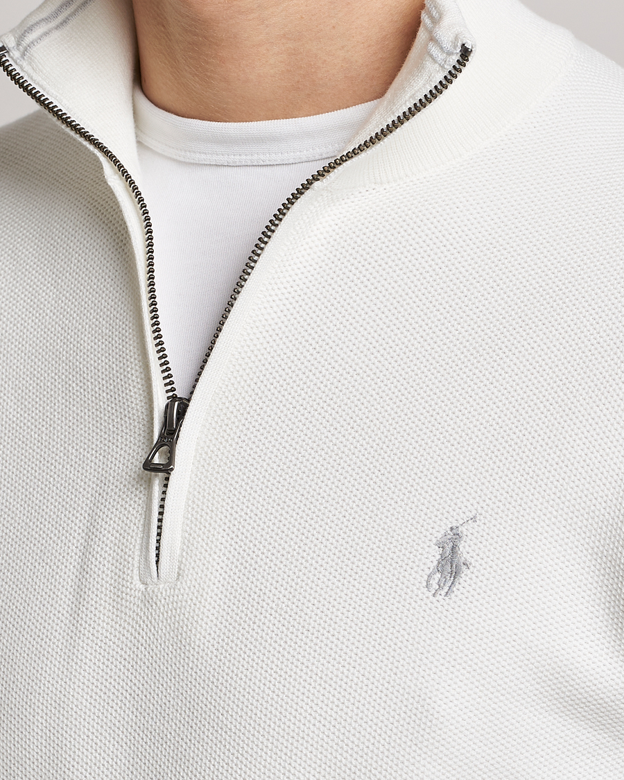 Herr | Tröjor | Polo Ralph Lauren | Textured Half-Zip Deckwash White