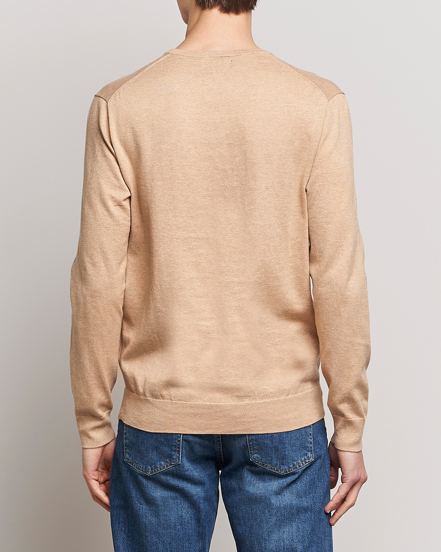 Herr | Tröjor | Polo Ralph Lauren | Cotton Crew Neck Sweater Camel Melange