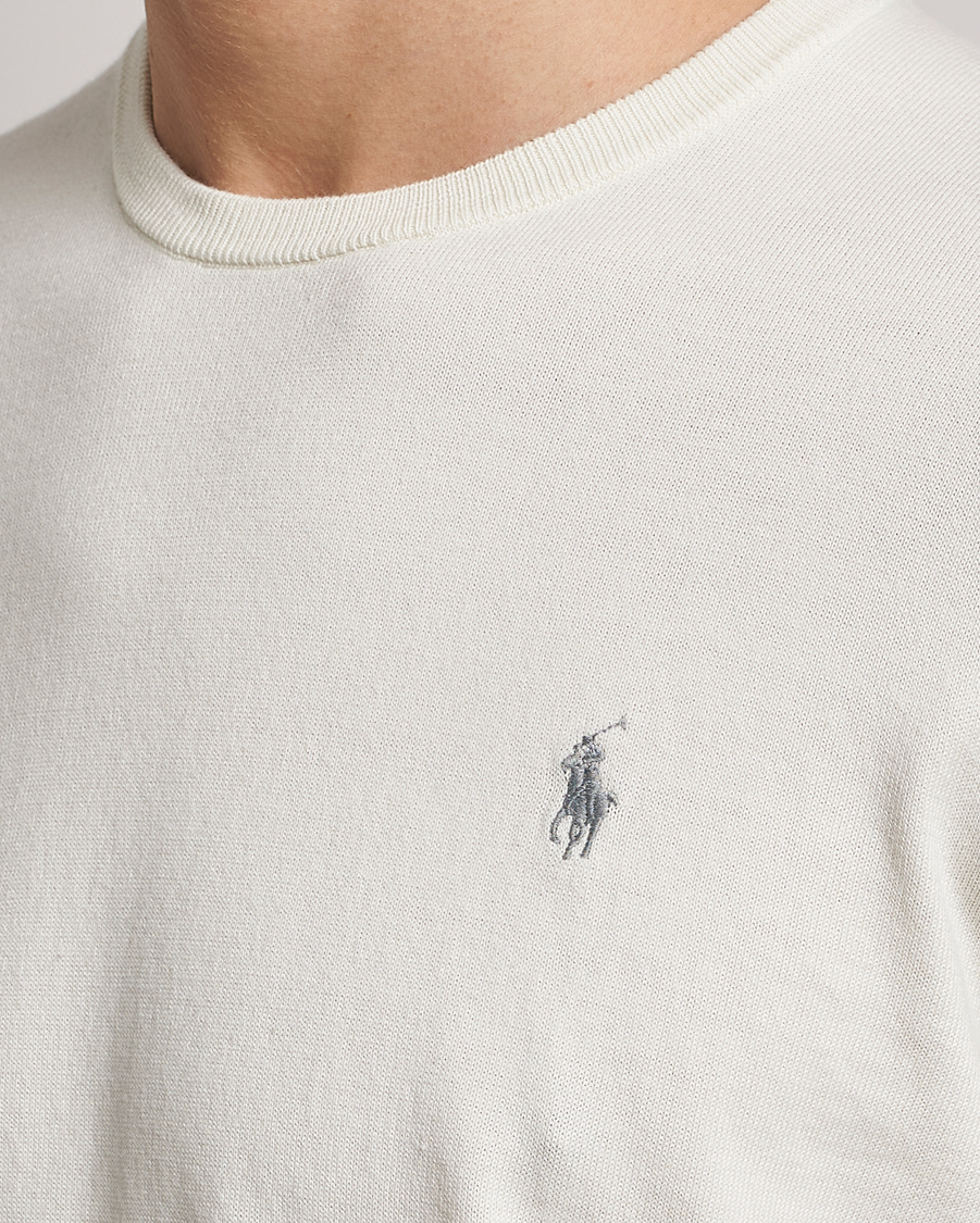 Herr | Tröjor | Polo Ralph Lauren | Cotton Crew Neck Sweater Antique Cream