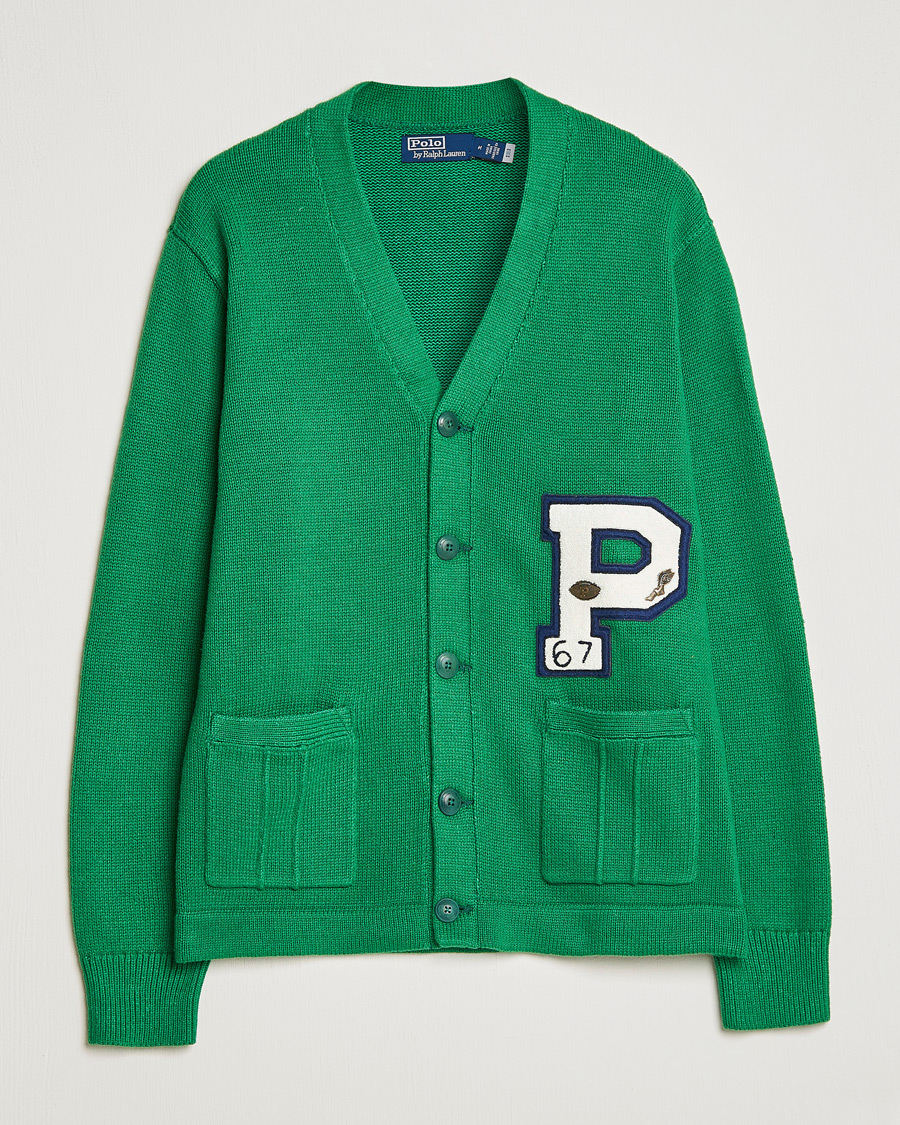 Herr | Tröjor | Polo Ralph Lauren | Cotton Knitted Varsity Cardigan New Forest