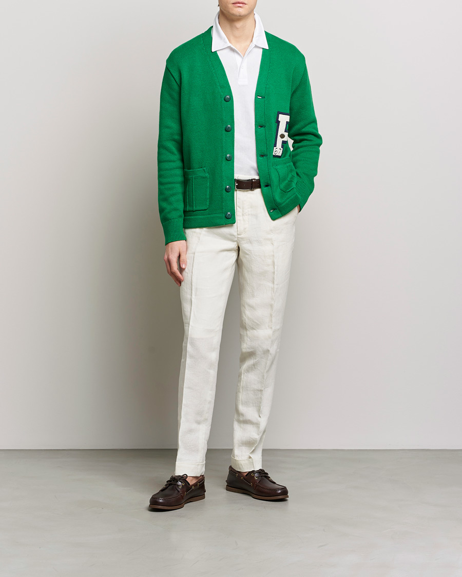 Herr | Tröjor | Polo Ralph Lauren | Cotton Knitted Varsity Cardigan New Forest