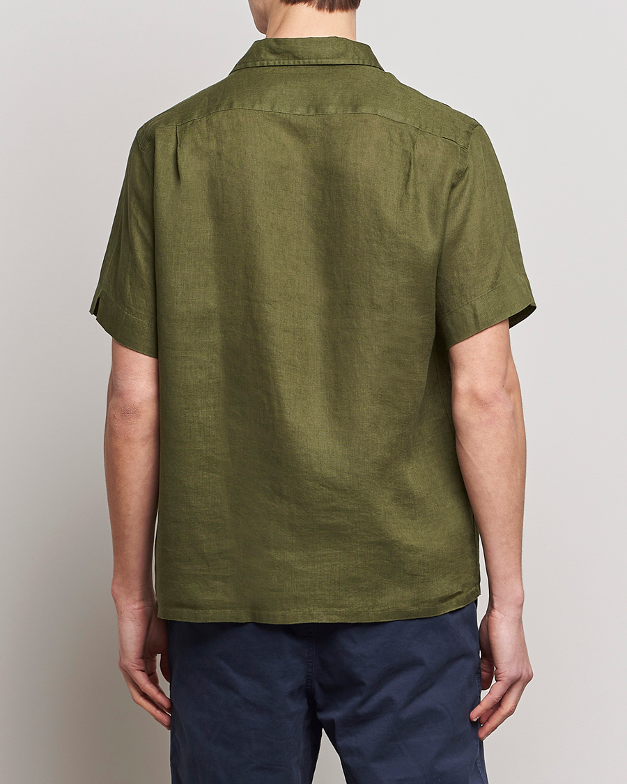 Herr | Skjortor | Polo Ralph Lauren | Linen Camp Collar Short Sleeve Shirt Dark Sage