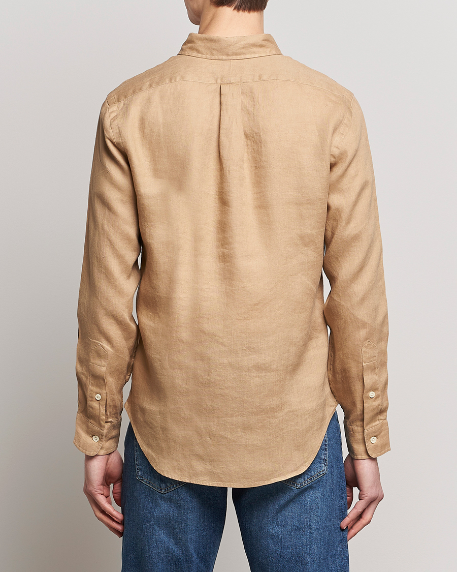 Herr | Skjortor | Polo Ralph Lauren | Slim Fit Linen Button Down Shirt Vintage Khaki