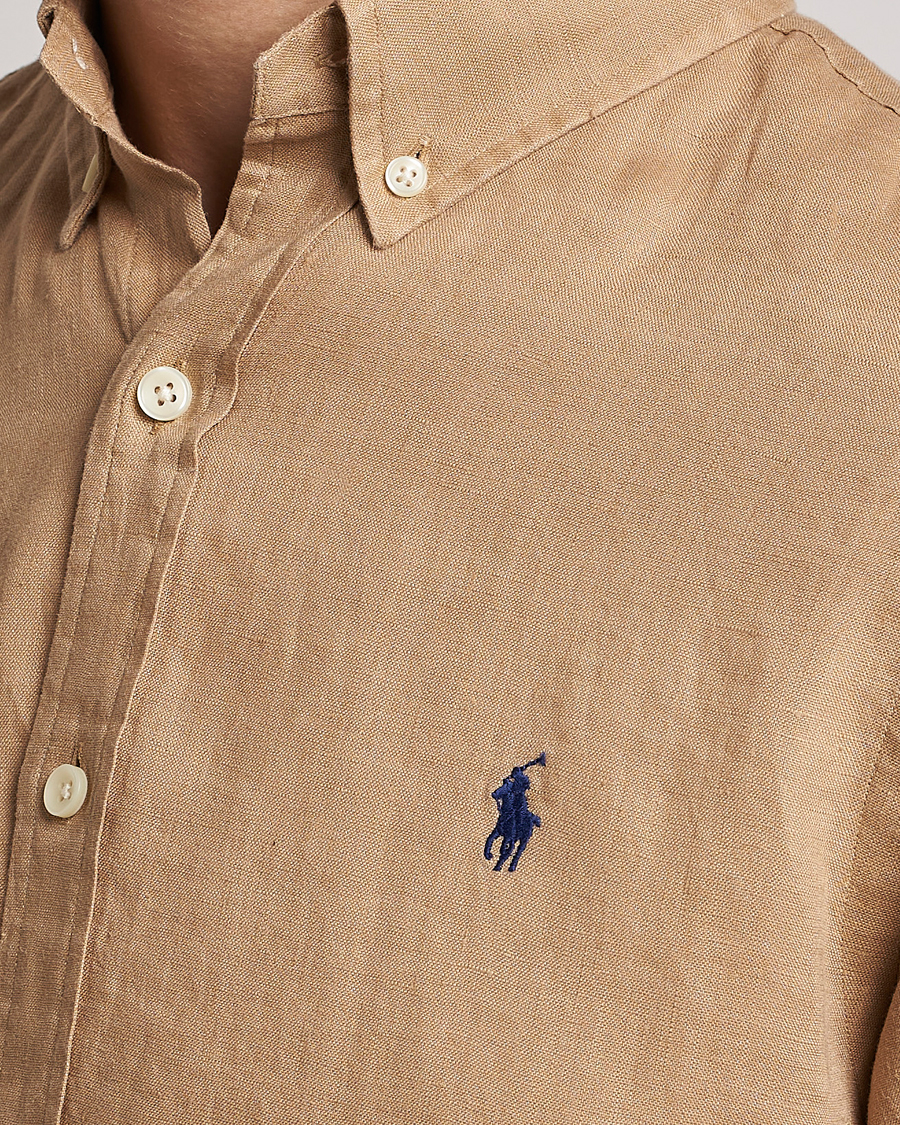 Herr | Skjortor | Polo Ralph Lauren | Slim Fit Linen Button Down Shirt Vintage Khaki