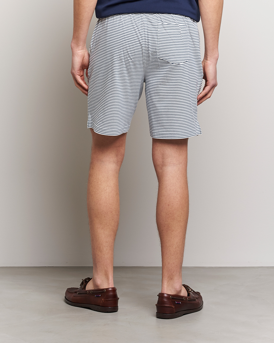 Herr | Shorts | Polo Ralph Lauren | Brused Spa Jersey Striped Sweatshorts White/Blue
