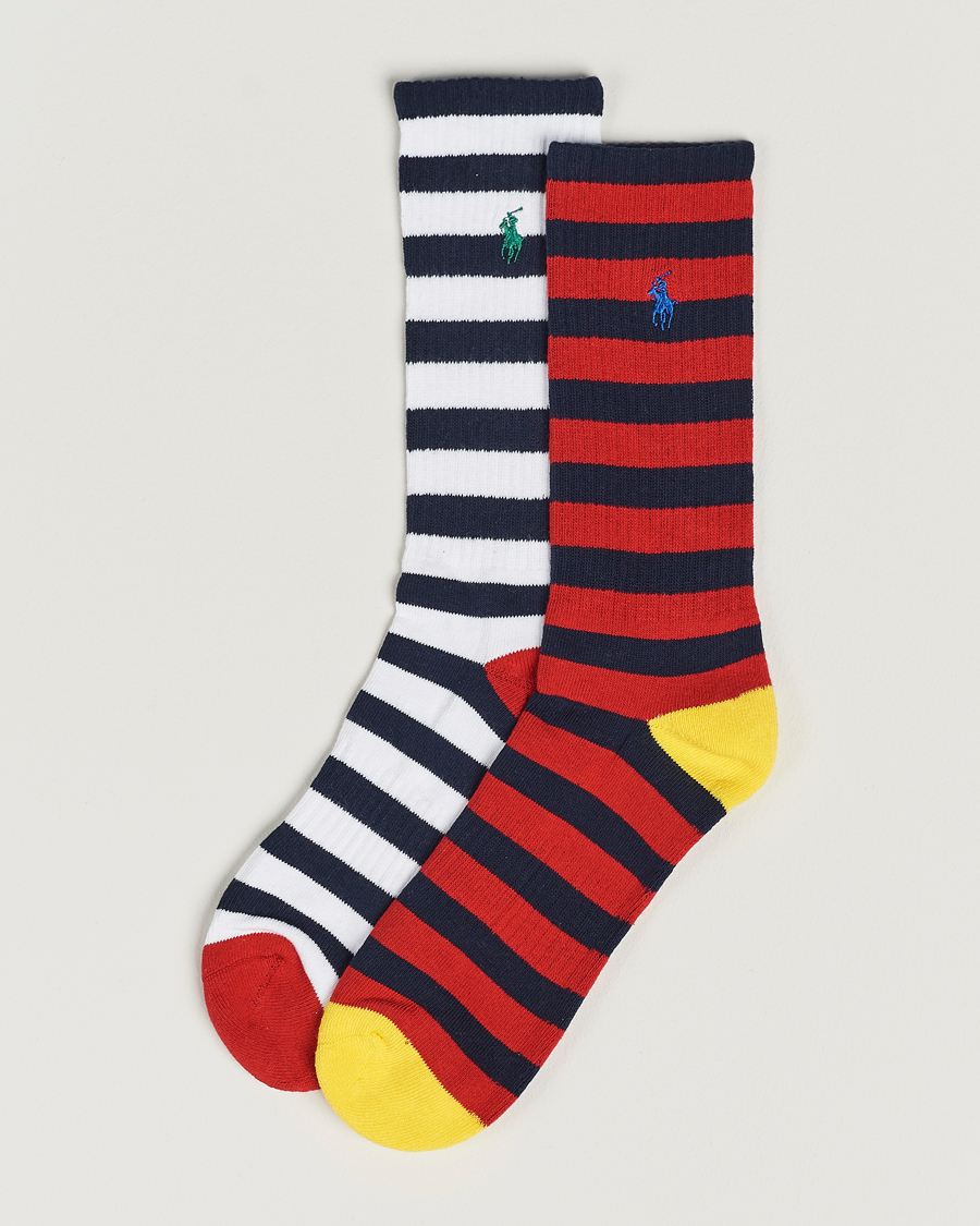 Herr | Underkläder | Polo Ralph Lauren | Striped 2-Pack Sock Red/Navy