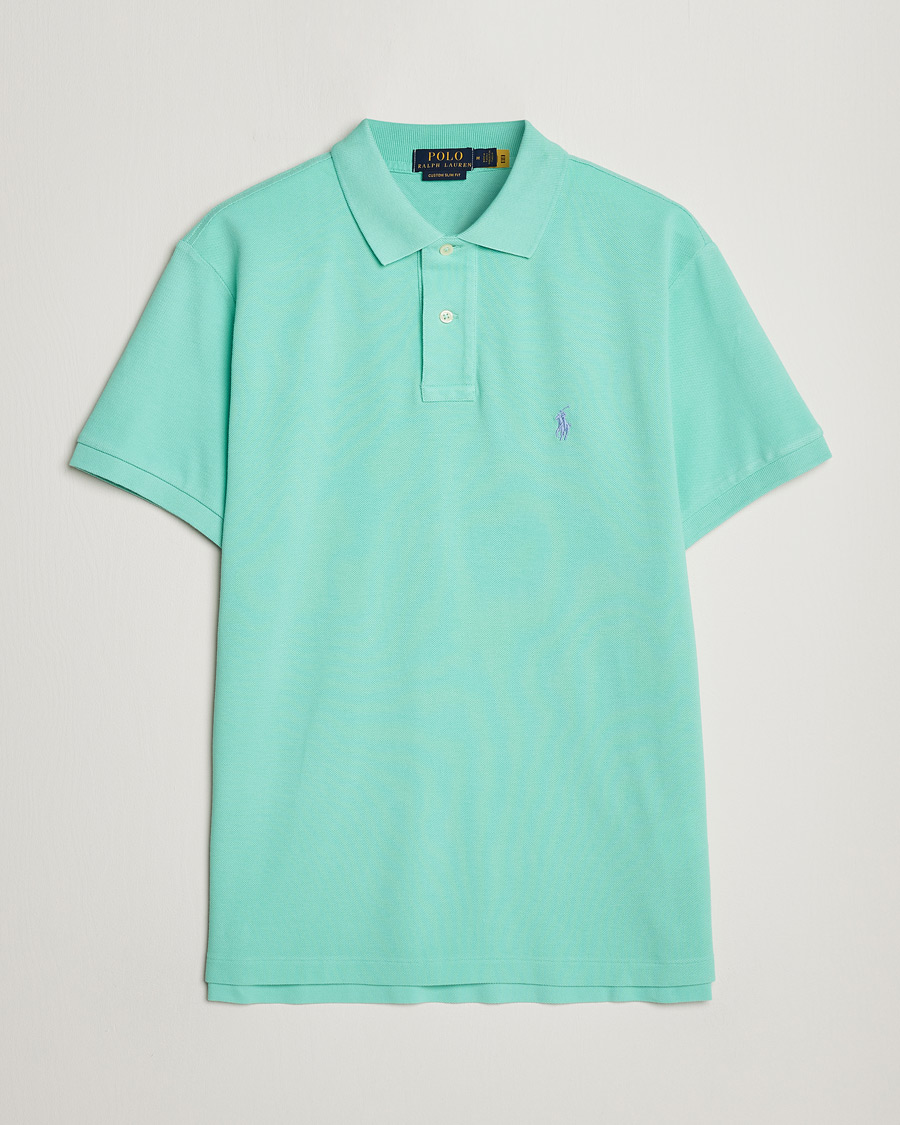 Herr | Pikéer | Polo Ralph Lauren | Custom Slim Fit Polo Aqua Verde