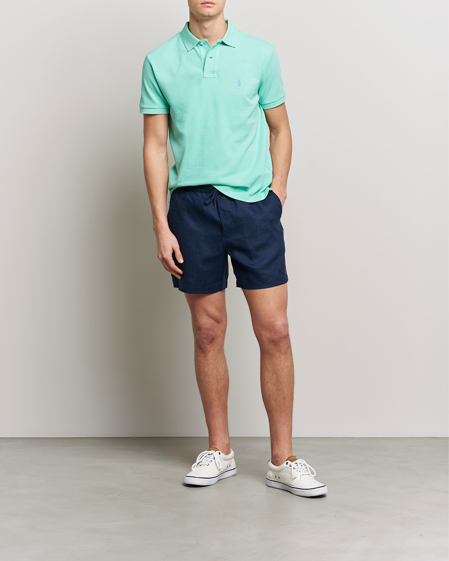 Herr | Pikéer | Polo Ralph Lauren | Custom Slim Fit Polo Aqua Verde