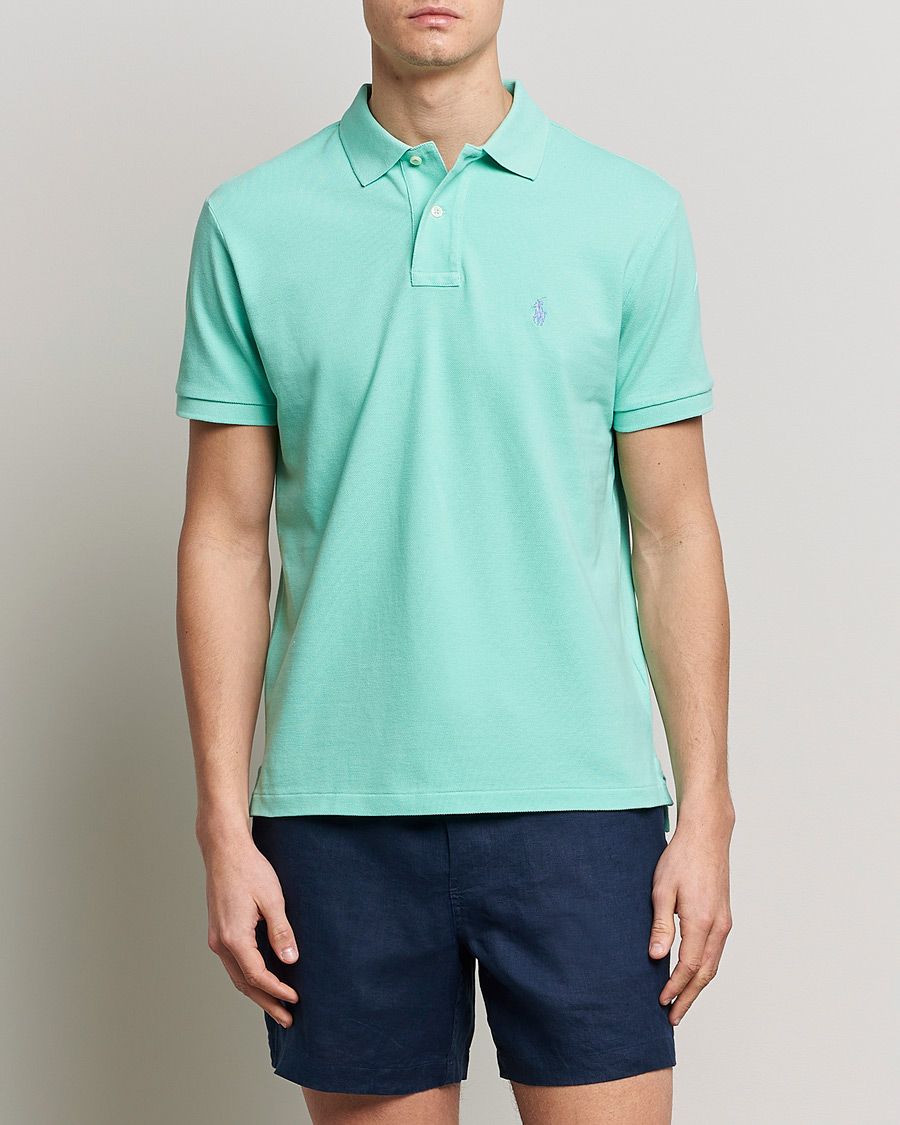 Herr | Pikéer | Polo Ralph Lauren | Custom Slim Fit Polo Aqua Verde