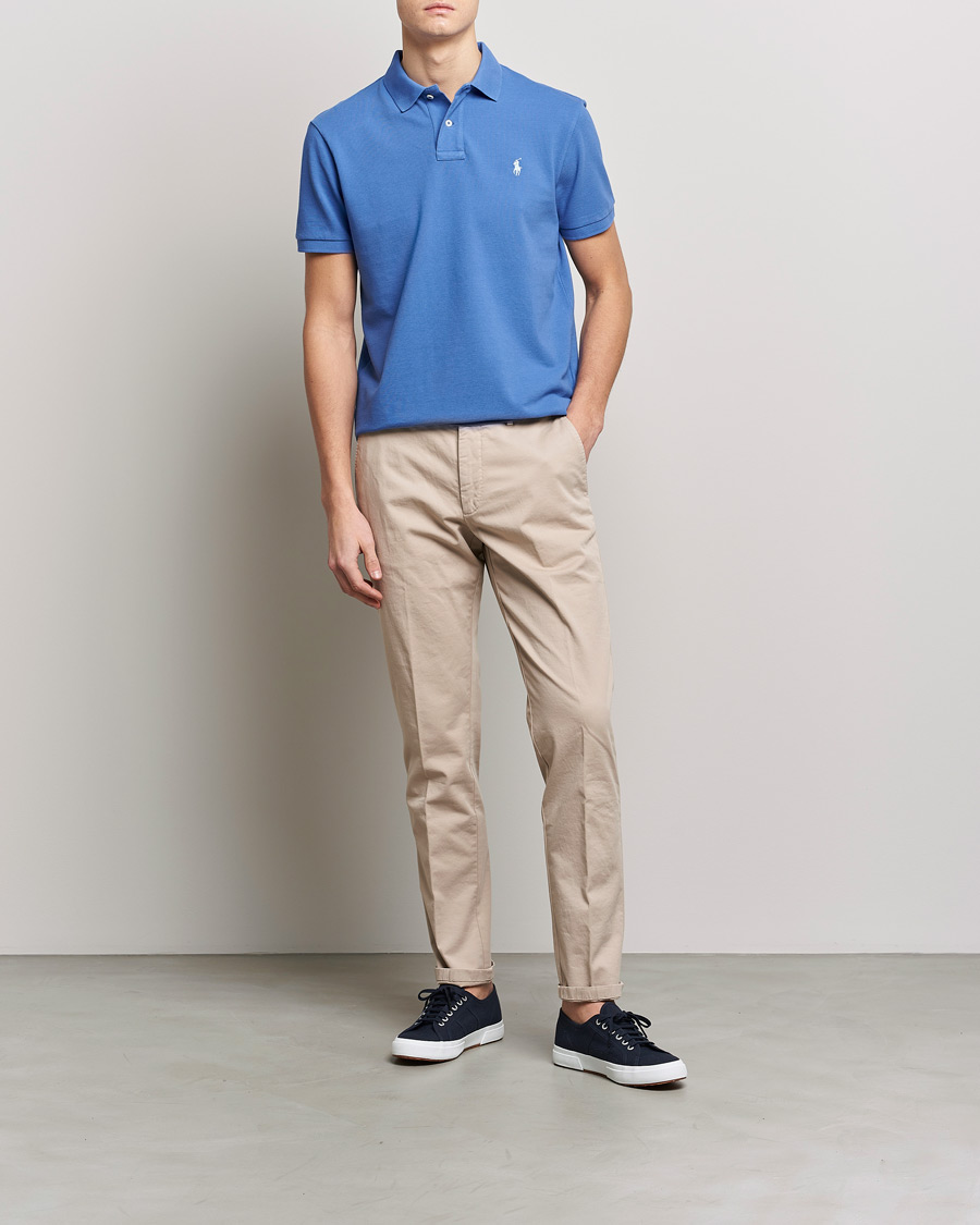 Herr | Pikéer | Polo Ralph Lauren | Custom Slim Fit Polo Maidstone Blue