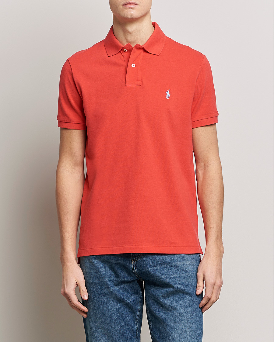 Herr | Kortärmade pikéer | Polo Ralph Lauren | Custom Slim Fit Polo Red Reef