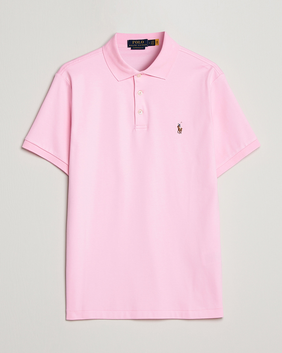 Herr | Pikéer | Polo Ralph Lauren | Luxury Pima Cotton Polo Carmel Pink