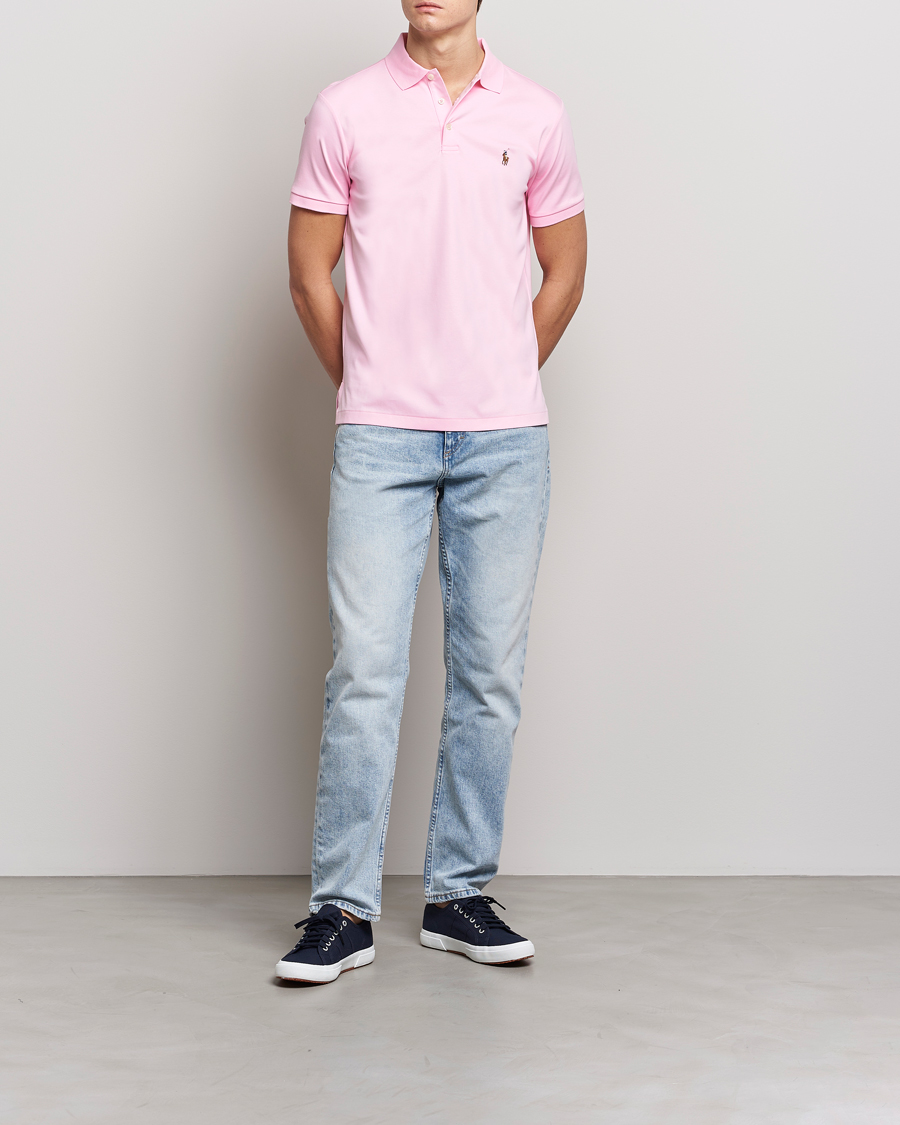 Herr | Pikéer | Polo Ralph Lauren | Luxury Pima Cotton Polo Carmel Pink