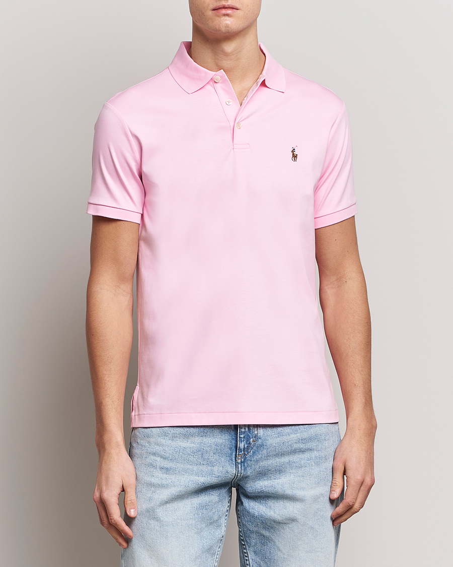 Herr | Pikéer | Polo Ralph Lauren | Luxury Pima Cotton Polo Carmel Pink