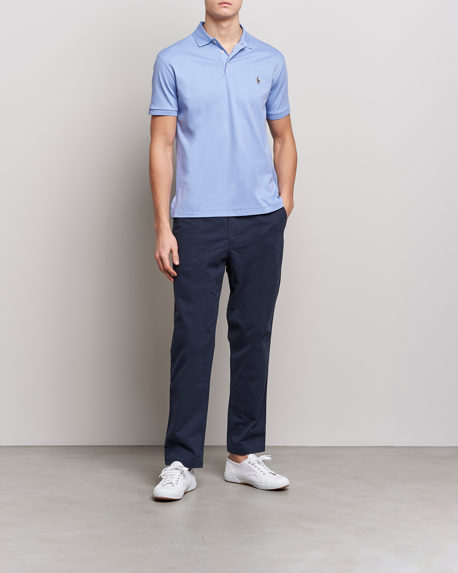Herr | Pikéer | Polo Ralph Lauren | Luxury Pima Cotton Polo Lafayette Blue