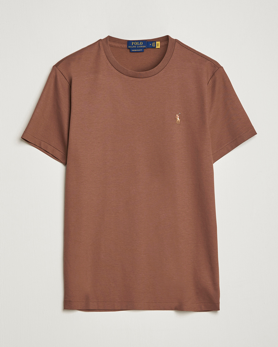 Herr | T-Shirts | Polo Ralph Lauren | Pima Cotton Crew Neck T-Shirt Luggage Brown