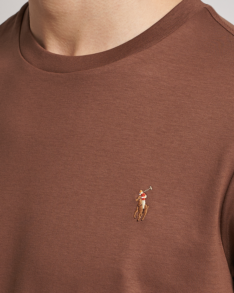 Herr | T-Shirts | Polo Ralph Lauren | Pima Cotton Crew Neck T-Shirt Luggage Brown