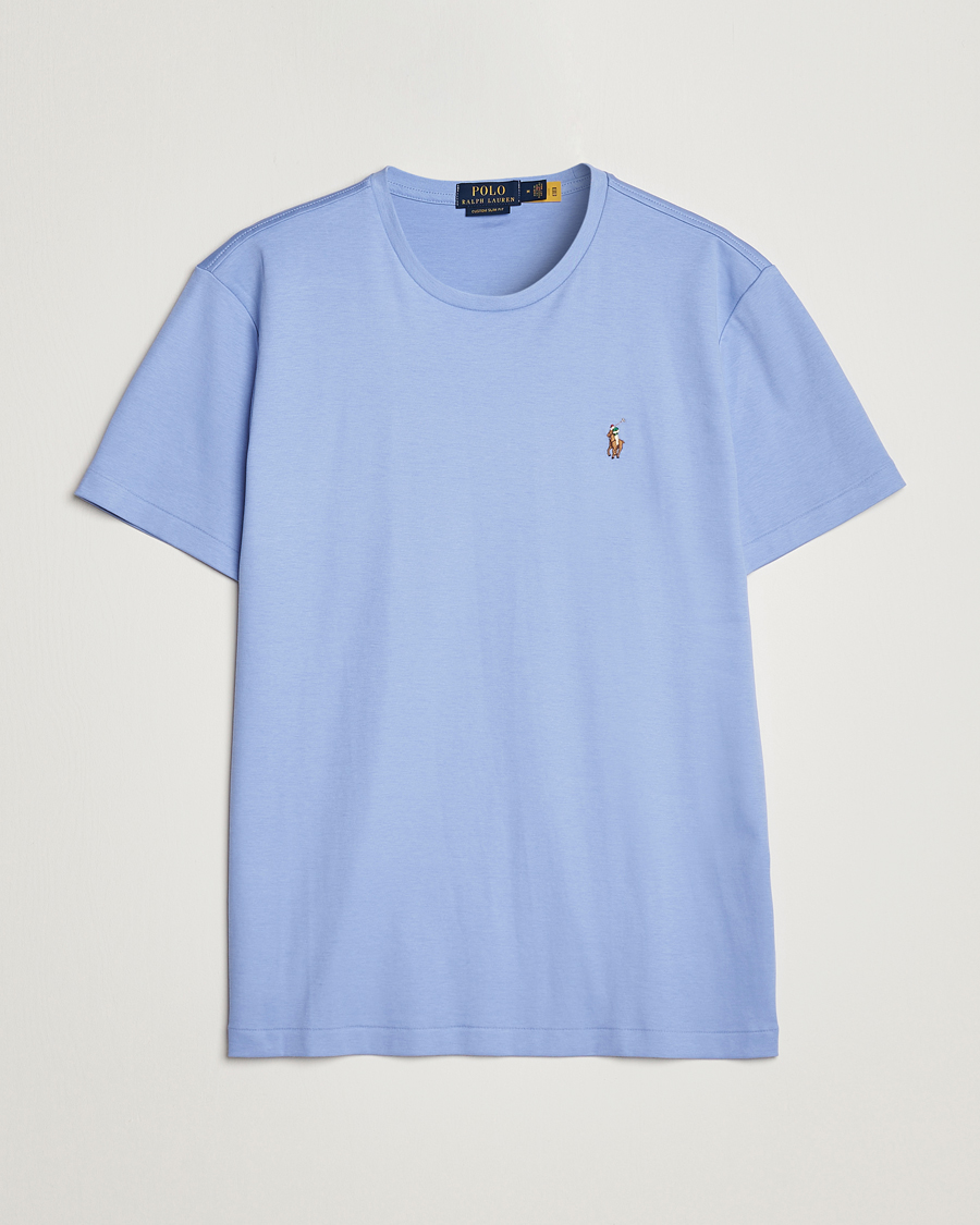 Herr | T-Shirts | Polo Ralph Lauren | Luxury Pima Cotton Crew Neck T-Shirt Lafayette Blue