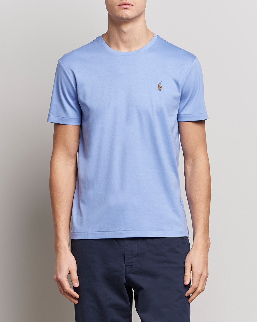 Herr |  | Polo Ralph Lauren | Luxury Pima Cotton Crew Neck T-Shirt Lafayette Blue