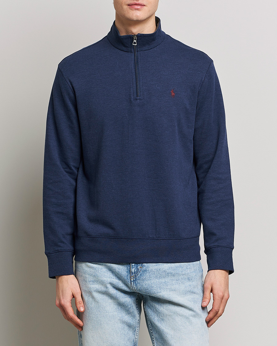 Herr | Tröjor | Polo Ralph Lauren | Double Knit Half-Zip Sweater Spring Navy Heather