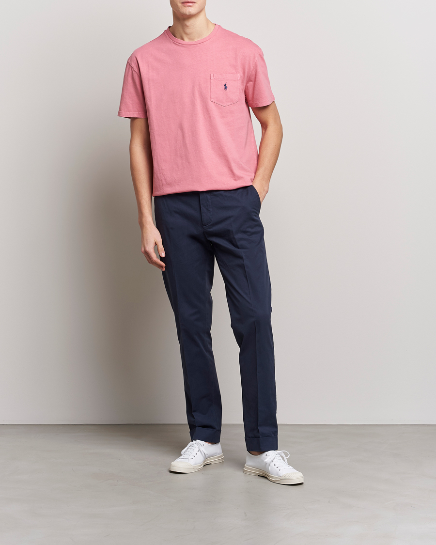 Herr | T-Shirts | Polo Ralph Lauren | Cotton/Linen Crew Neck T-Shirt Desert Rose