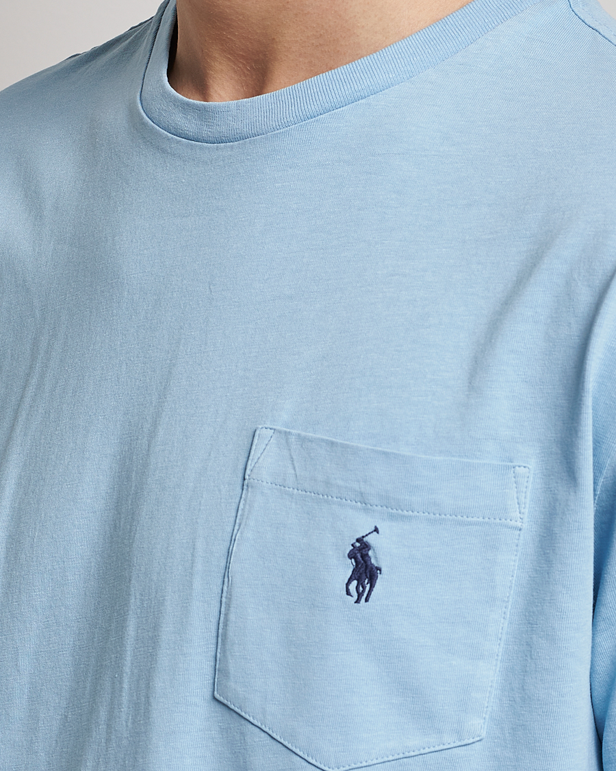 Herr | T-Shirts | Polo Ralph Lauren | Cotton/Linen Crew Neck T-Shirt Powder Blue