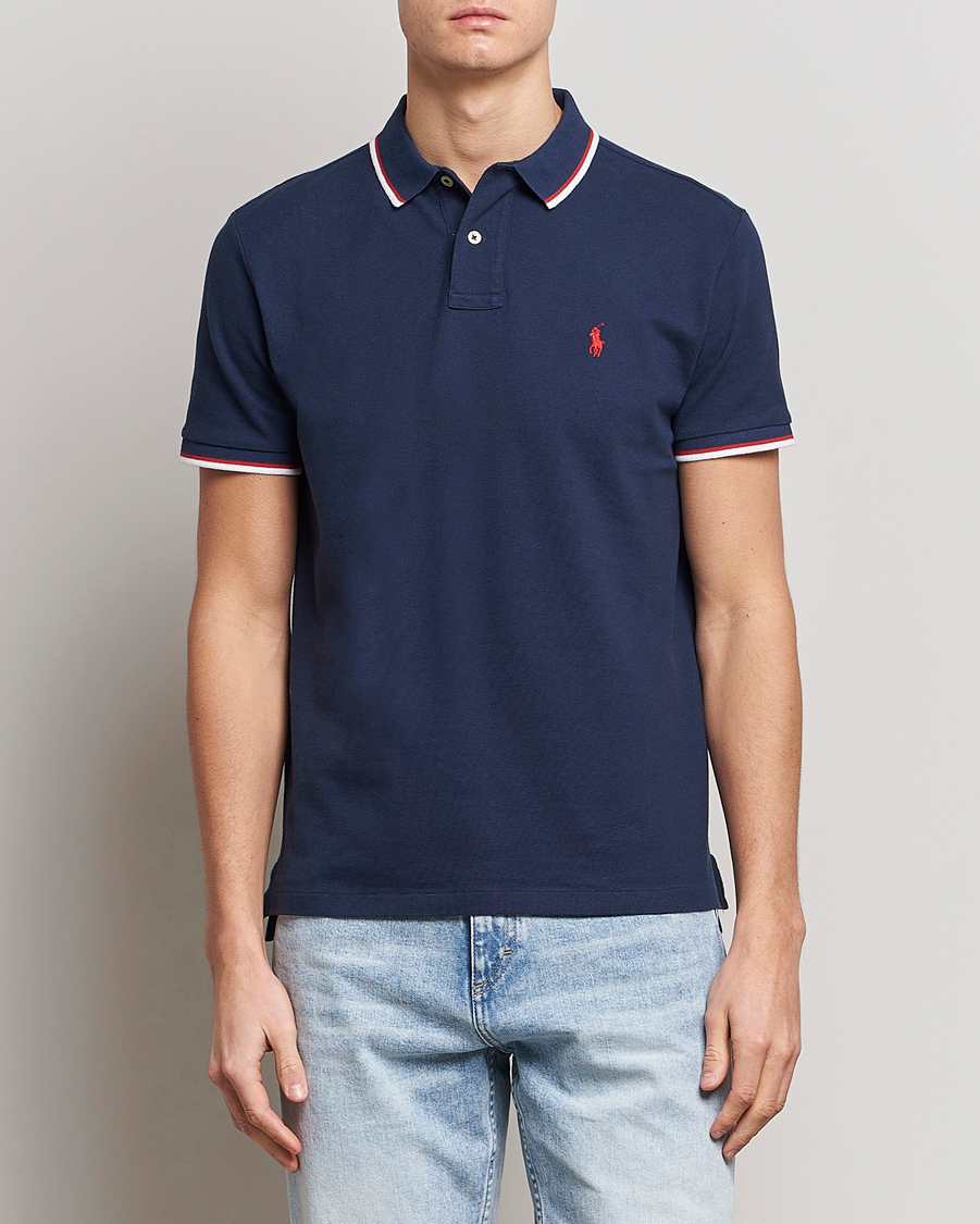 Herre |  | Polo Ralph Lauren | Custom Slim Fit Tipped Polo Newport Navy