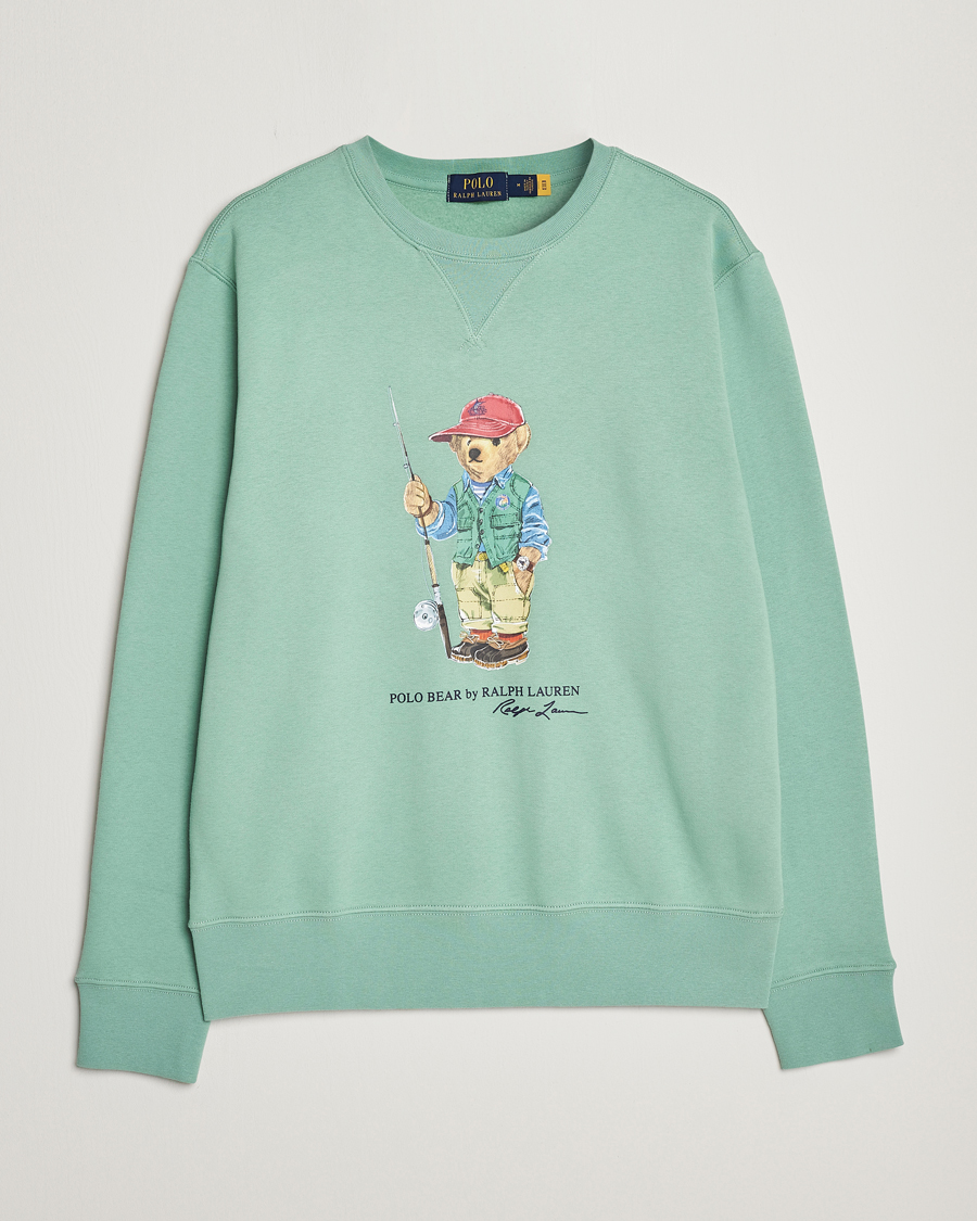 Herr | Tröjor | Polo Ralph Lauren | Printed Fishing Bear Crew Neck Sweatshirt Faded Mint
