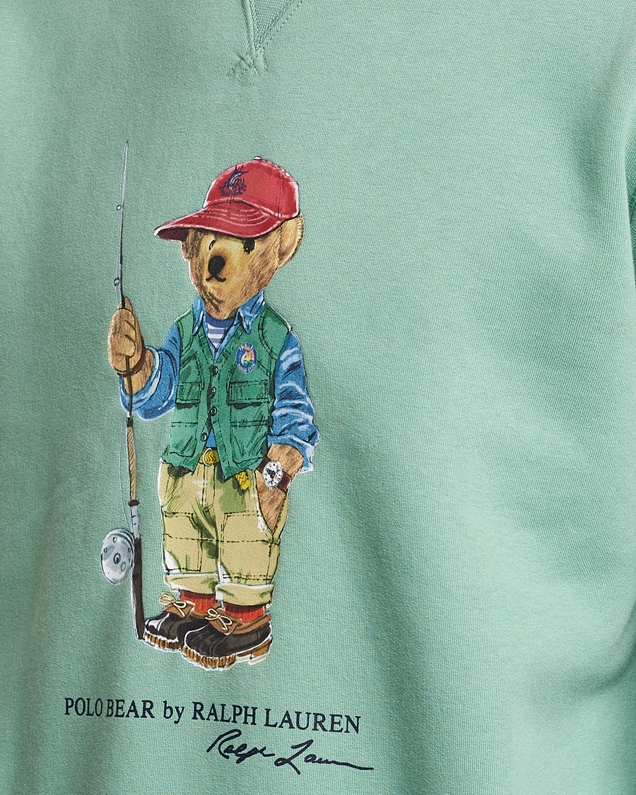 Herr | Tröjor | Polo Ralph Lauren | Printed Fishing Bear Crew Neck Sweatshirt Faded Mint